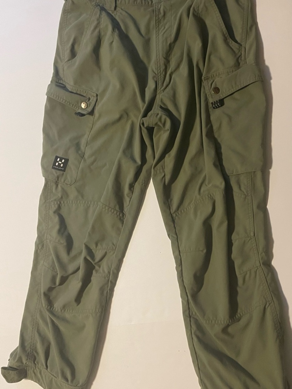 Vintage Haglofs Outdoor hiking Olive Cargo Pants with Secure Utility Pockets
